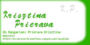 krisztina prierava business card